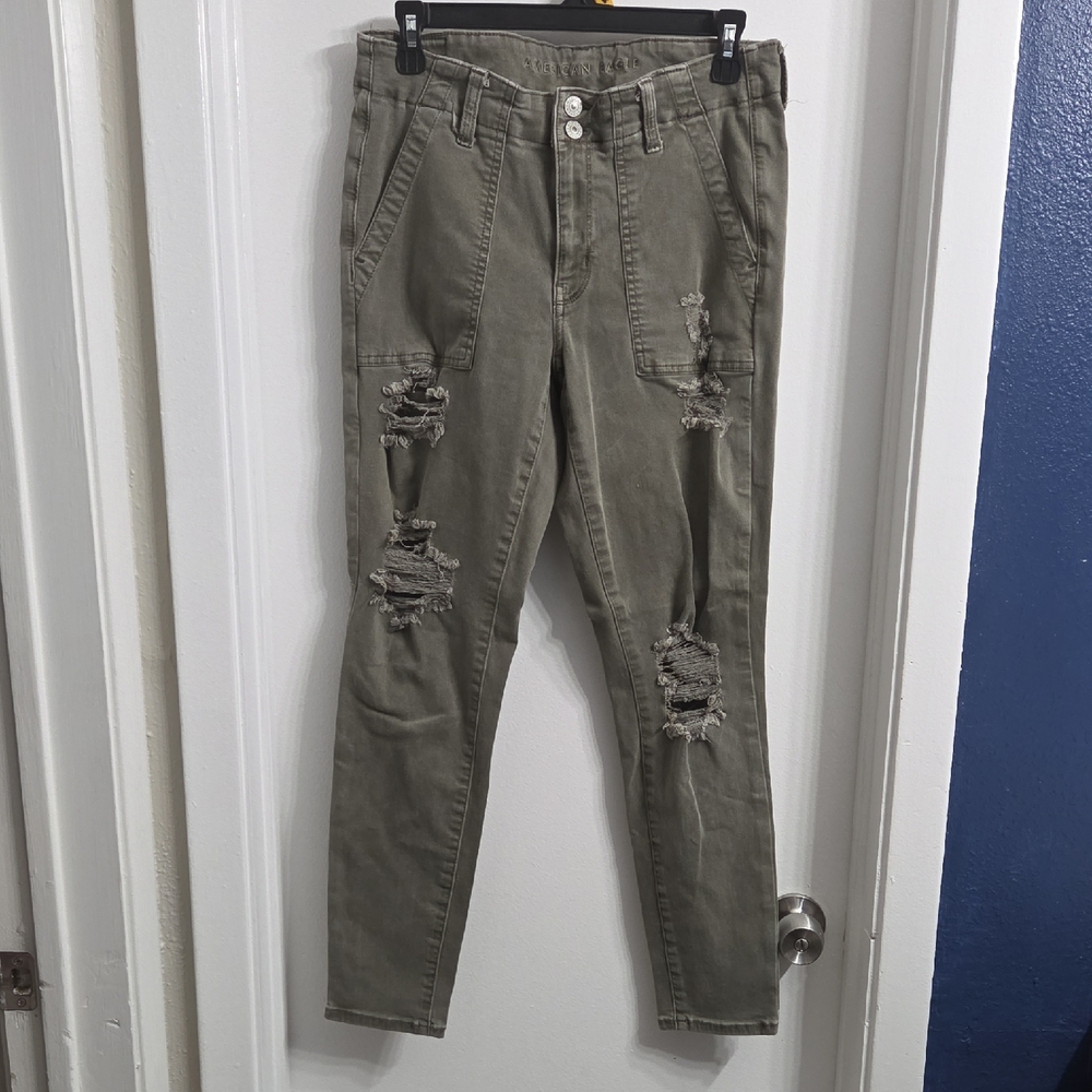 American Eagle Olive Super Stretch Pants